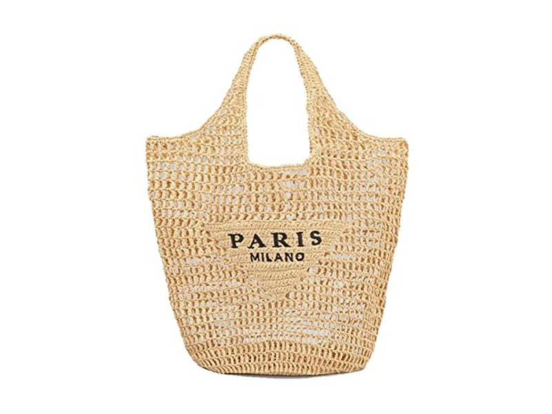 Bolso de Playa de Paja Hierba Bolsos de Paja Personalizados Elegantes Boho Mango Tote