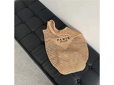 Bolso de Playa de Paja Hierba Bolsos de Paja Personalizados Elegantes Boho Mango Tote