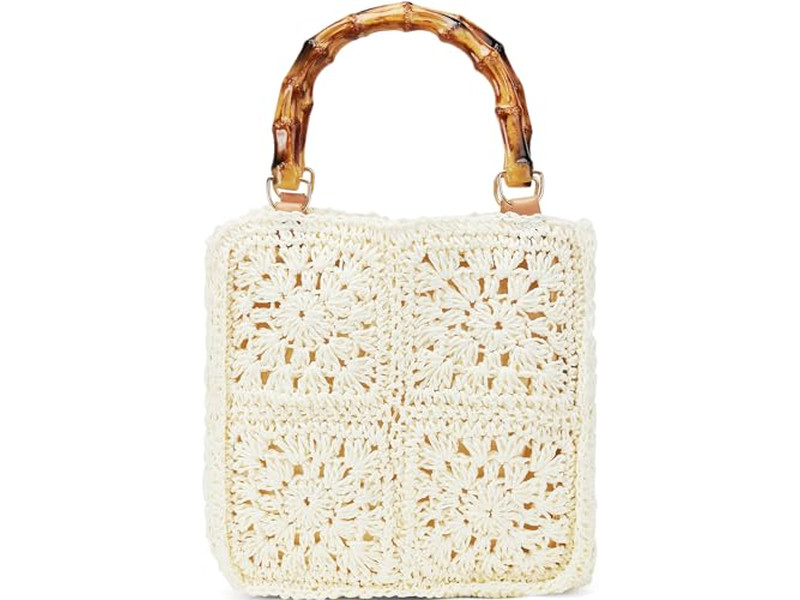 Bolso de Cubo de Paja para Niños Bolso de Verano Divertido Mochila de Moda Alta Calidad