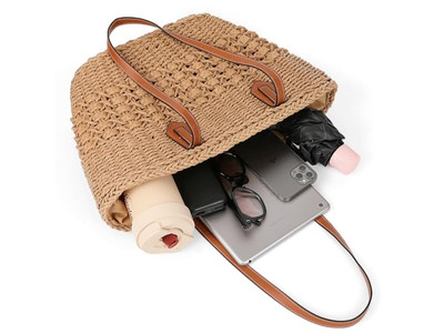 Bolso de Paja Dramático Chop Bagging Bohemio Diseñador Niños Boho Grande Paquete de 2 Bolso