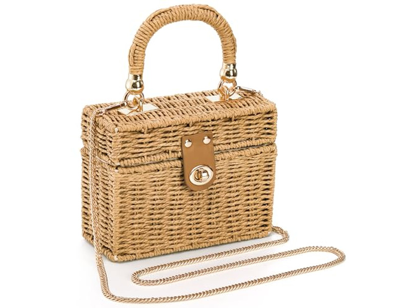 Bolsas de Paja Elegantes Bolsa Moderna PP Grande Tote Kenya Mini Bolso Conchas Femenino