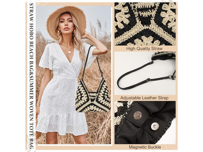 Bolso Clutch de Paja Divertido Bolso de Mano para Dama Cubo de Papel Ins Bolsos de Mano