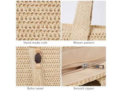 Bolso de Paja con Flecos Grande Verano para Niñas Pequeñas Bolsos Tote de Lujo Fabricantes