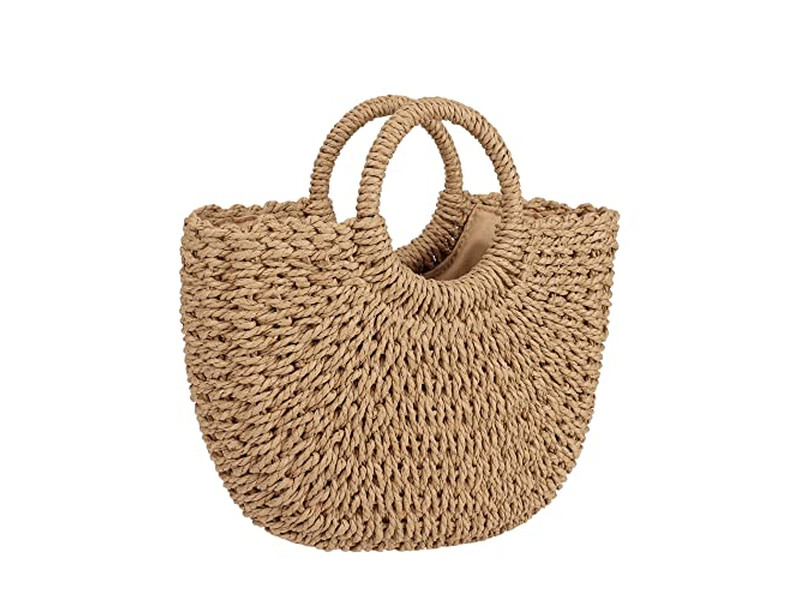 Fabricación de Bolso de Paja Promocional de Ratán y Bolsos de Ganchillo