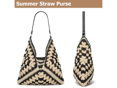 Bolso de Paja Mexicano Bolsos de Paja para Niñas Tejido de Fresa Happy Hour