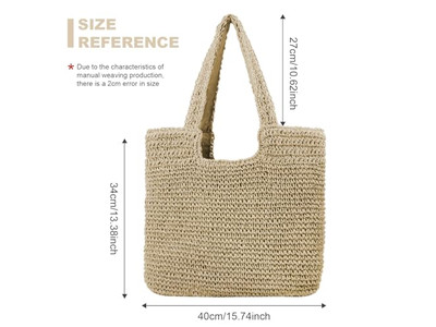Bolso de Paja Minimalista Nueva Tendencia Bolsas Correa Larga Cadena de Bloqueo Innovación México