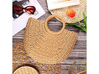Bolso de Paja Marroquí Morrocan Natrual Bolsos Naturales Sobredimensionados Tejidos PP