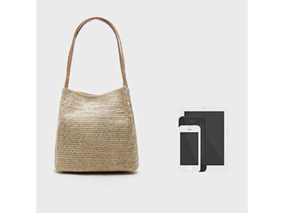 Bolso de Paja Natural Plástico Calabaza Arcoíris Bolso Redondo Algas Pequeño 1 Pieza