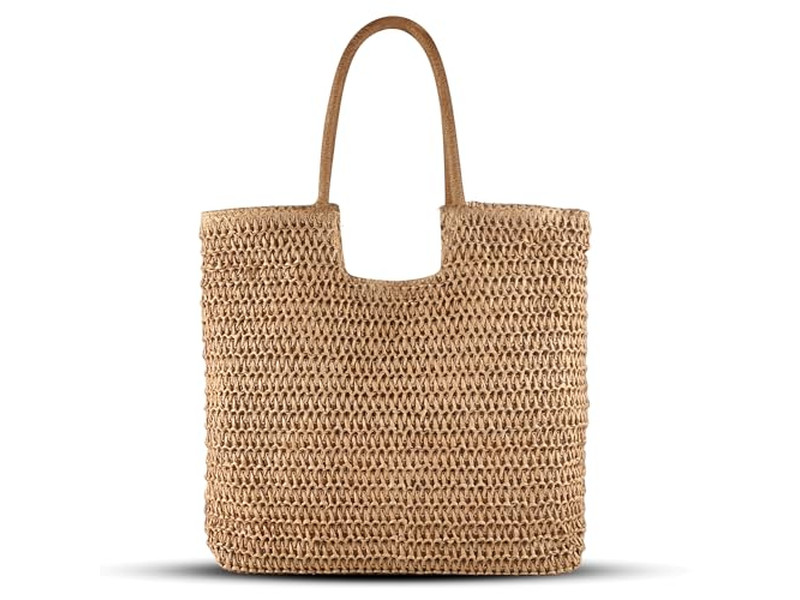 Bolso de Paja Barato con Flores Bolsos de Paja para Damas con Logo