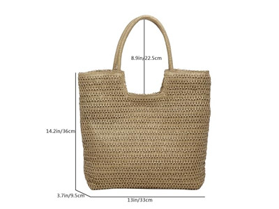 Bolso de Paja Barato con Flores Bolsos de Paja para Damas con Logo