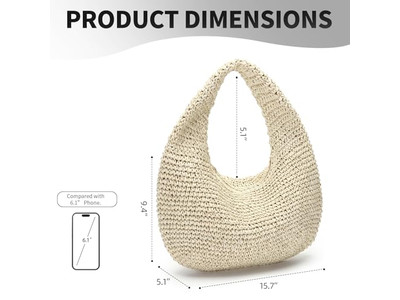 Bolsa de Paja Tendencia Bambú Círculo Francés Étnico Bolsas Mujer Personalizado Flecos Cubo