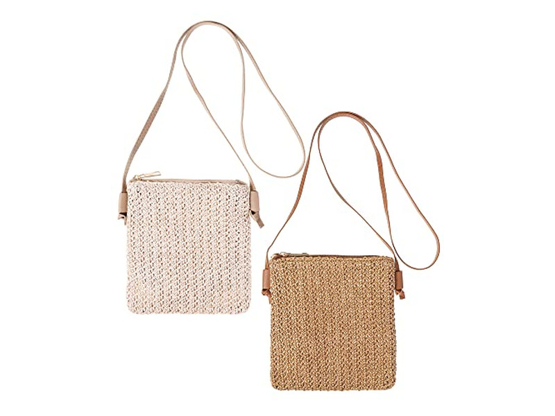 Bolso Clutch de Paja con Solapa Rosa Bolsos Pequeños de Paja con Cordón Moda Yute