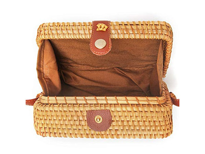 Bolso Tote de Paja de Verano con Asa Superior Tejida, Borla de Perla, para Niños y Mujeres, Cruzado