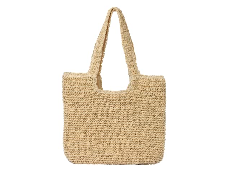Bolsa Grande de Paja de Verano para Comprar Lazo y Red Seca Roja de Mar, Set de Labios para Niños, Caja de Bolso, Estera