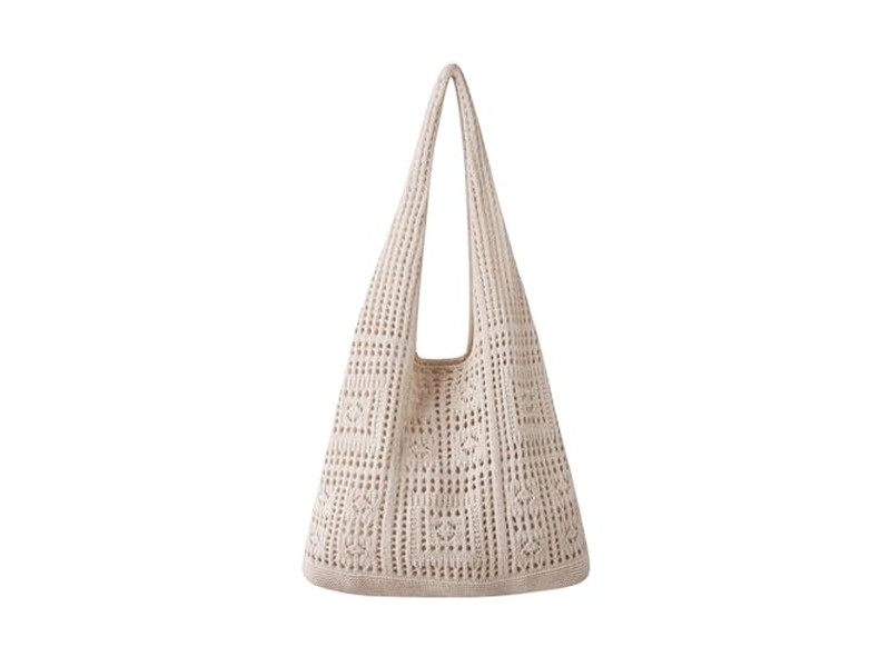 Bolso de Paja para Boda Bolso Blanco Tejido de Playa para Mujeres Fábrica Diamante Clásico