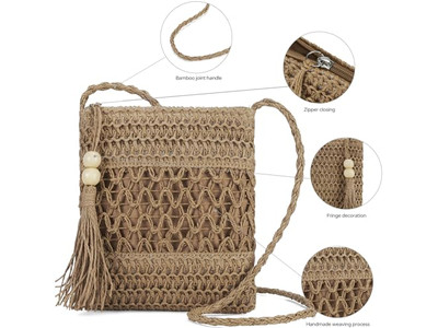 Bolsas de Paja de Fin de Semana Mujeres Clutch Carteras de Mujer Moda Decorar Bolsa